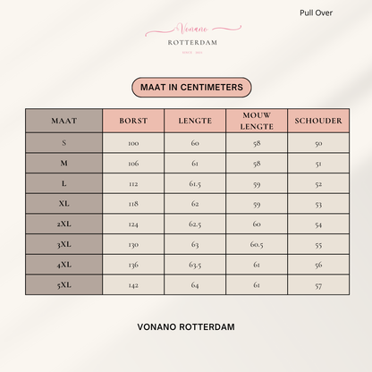 Pull over met V hals en halve rits